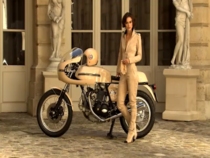 Coco Mademoiselle: Keira Knightley s a Duc Cafe Racer 