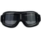 CGM 705V B03 fekete retro motoros szemüveg füstszínű lencsével