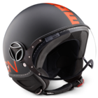 Momo Fighter Fluo matt fekete Fluo narancs nyitott buksisak