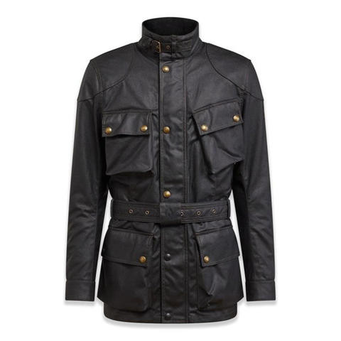 Belstaff Trialmaster Pro fekete wax cotton motoros kabát (CE tanusítvánnyal)