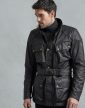 Belstaff Trialmaster Pro fekete wax cotton motoros kabát (CE tanusítvánnyal)