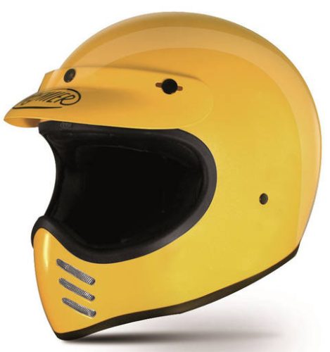 Premier MX U 12 Yellow zárt retro bukósisak