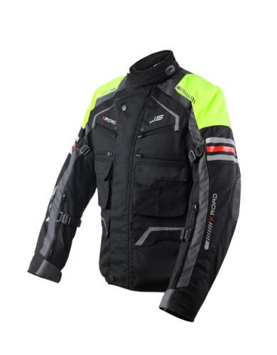 Jollisport X-Road Adventure 3 rétegű motoros túrakabát (fekete, UV sárga)