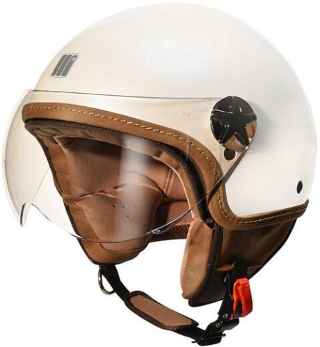 MotoCubo Ant Pearl nyitott retro bukósisak