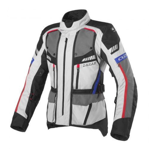 Motoros túrakabát, CLOVER DAKAR-2, szürke-kék-piros