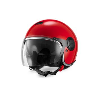   Vespa Argentario rosso R7 nyitott bukósisak napszemüveggel 